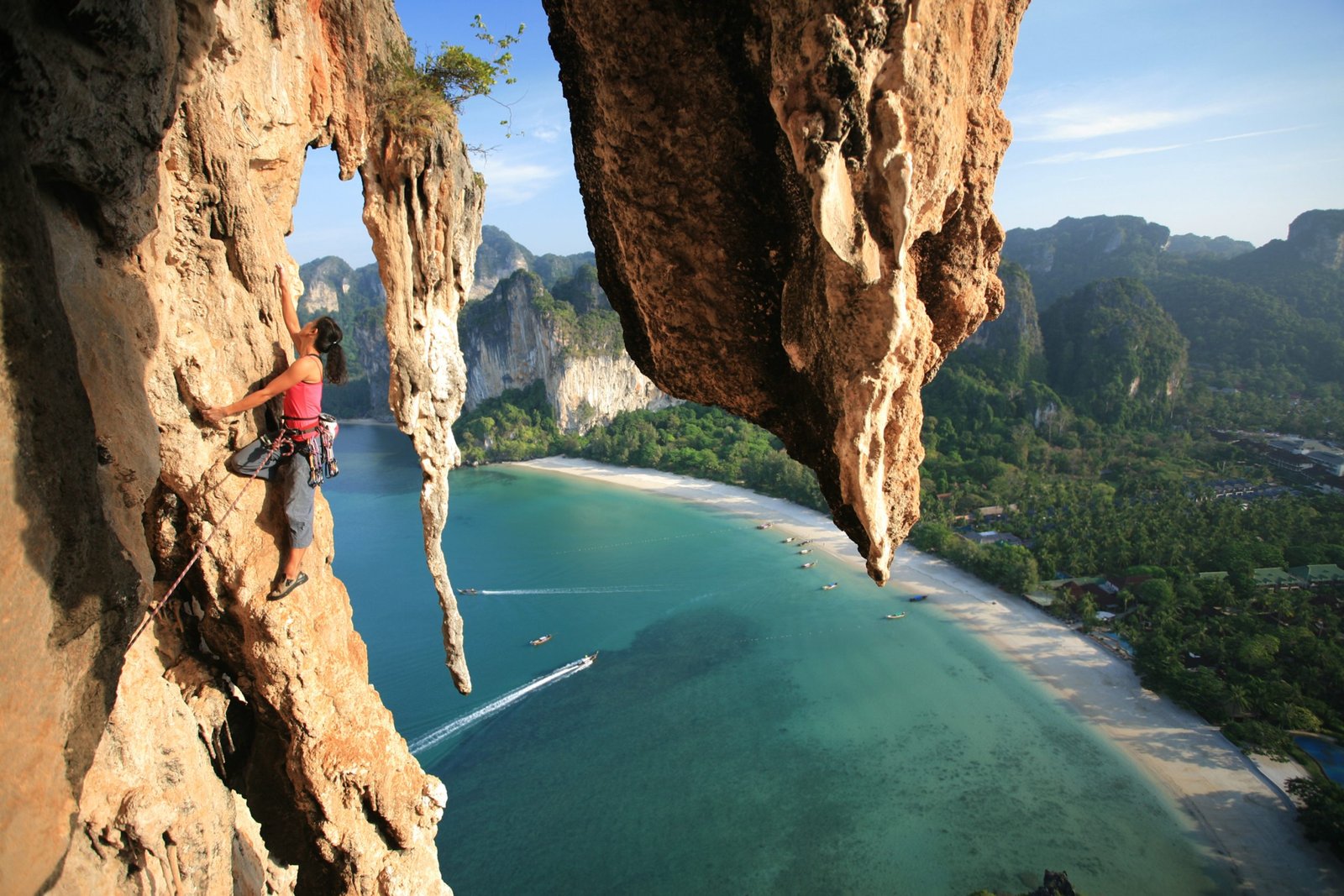 Thailand Mountain Trail Hikking Trails, Trekking Trips, & Running Tours Thailand Stunning,beautiful,professional,female,rock,climber,,climbing,mountain,multi,pitch